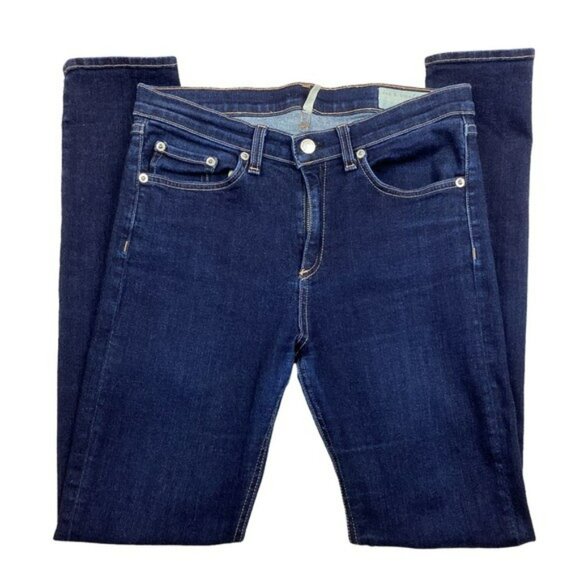 Rag & Bone Womens High Rise Skinny Jeans Dark Wash Size 31 Made In USA Premium D - Picture 7 of 10